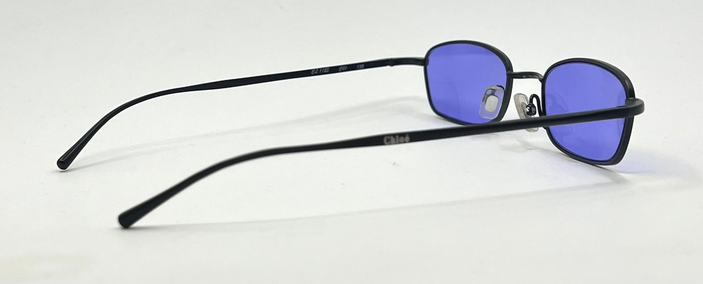 Chloé CL 1123 Titanium Sunglasses-Violet Second Chance Customs Lenses-UNWORN
