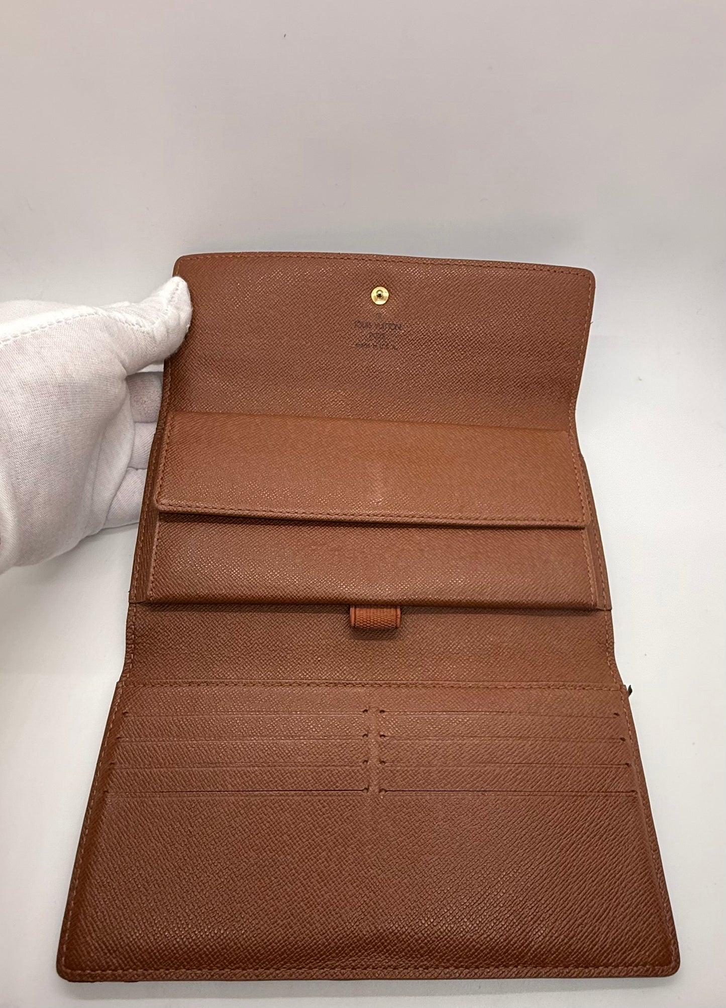 Louis Vuitton Vintage Monogram Long Wallet Clutch Brown-Authentic-France