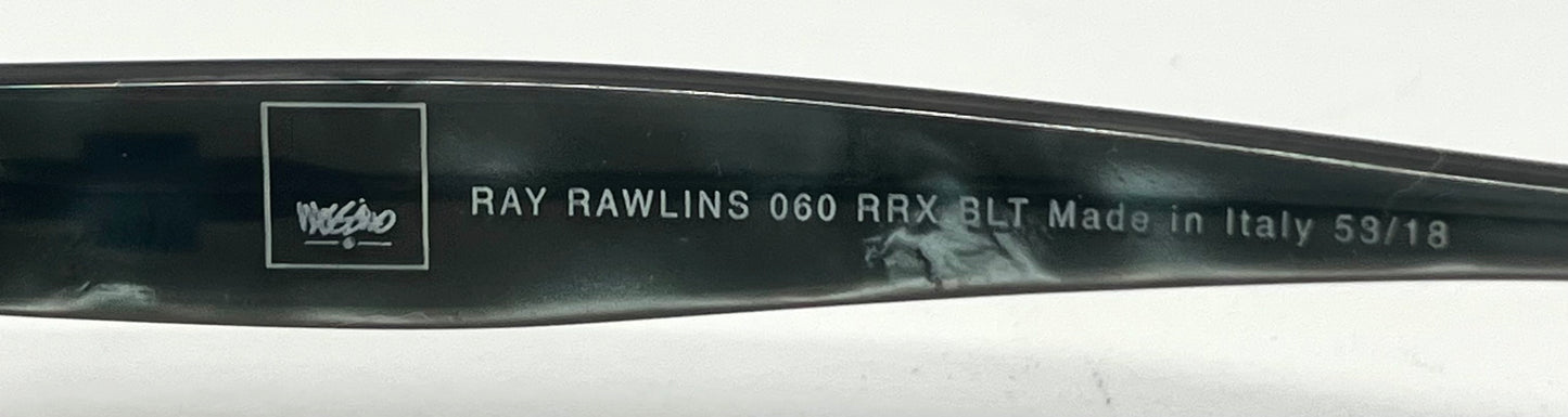 Ray Rawlins 060 RRX BLT Deadstock Sunglasses Italy 53/18 Blue Custom Lenses