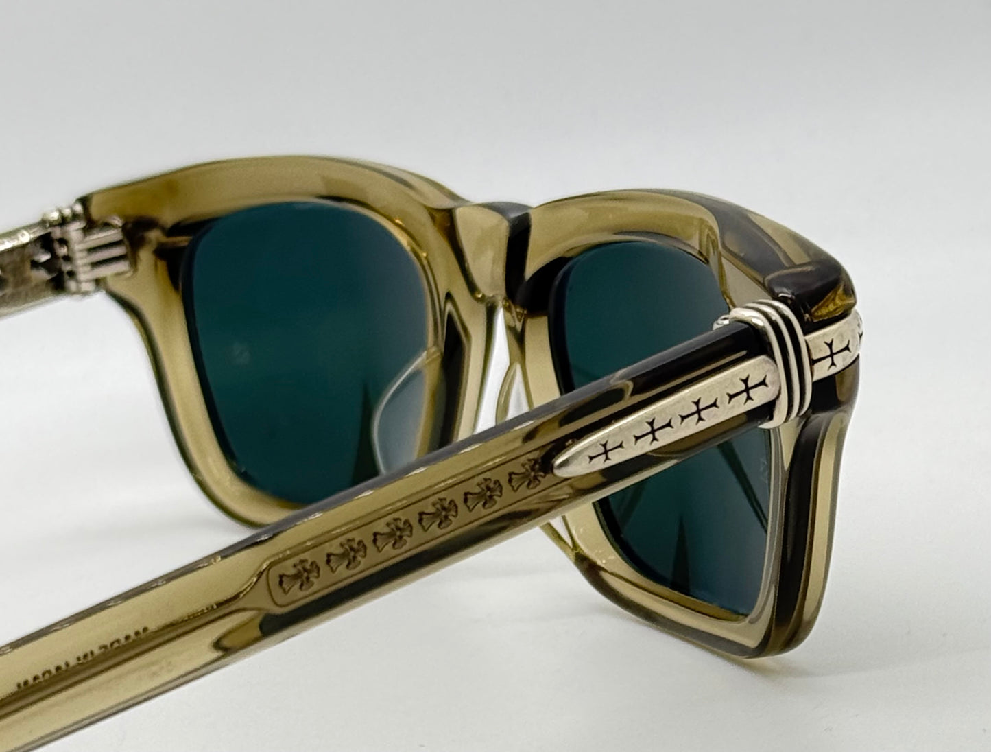 Chrome Hearts TRYPOLEAGAIN Army Green Sunglasses 52-20-146 Unworn Full Kit ZEISS Japan