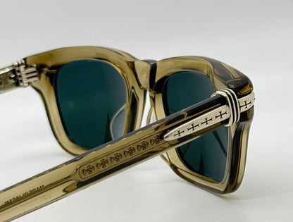 Chrome Hearts TRYPOLEAGAIN Army Green Sunglasses 52-20-146 Unworn Full Kit ZEISS Japan