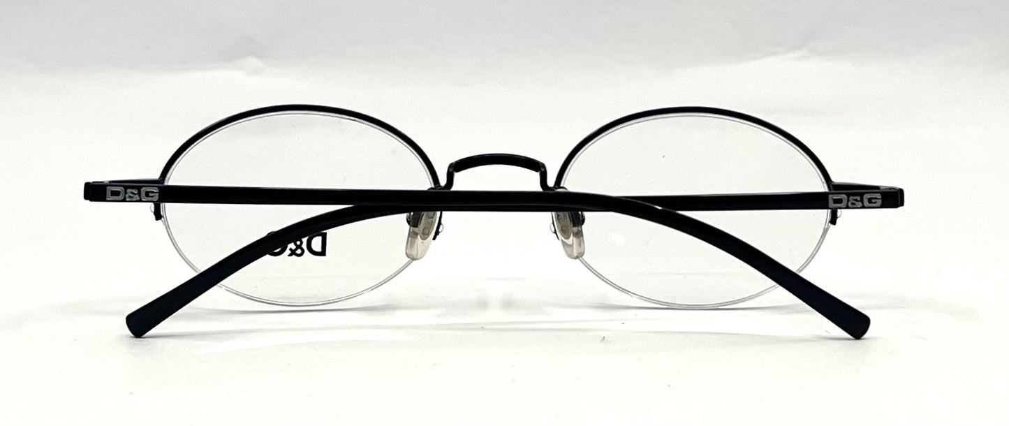 D&G Dolce & Gabbana 5058 01 m-Semi Rimless Oval Glasses Frame-UNWORN 47-21 135