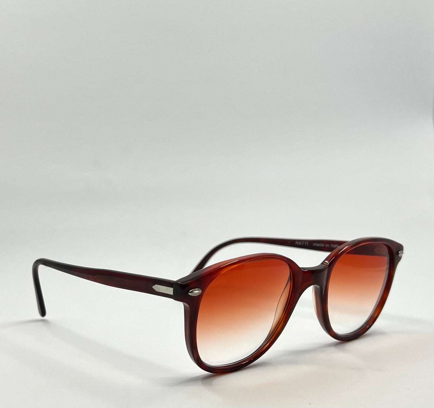 1980s Persol RATTI P 51/72 Vintage Sunglasses w/New Crimson Gradient Tinted Custom Lenses