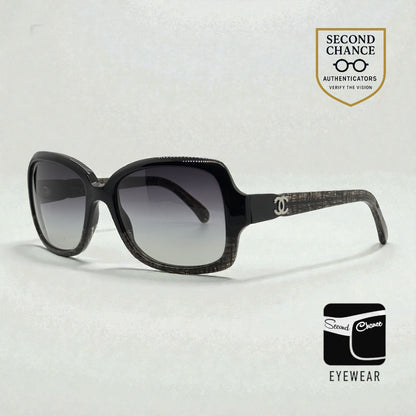 CHANEL 5177 1195/3C Oversized Sunglasses 55-17 Made in Italy Authentic