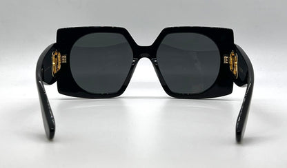 Valentino Vain Bold VG0002S 001 Black Gold Sunglasses Unworn Full Kit