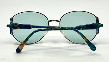 Maurice St Michel Vintage Italian Sunglasses-New Solid  Aqua Custom Tinted Lenses
