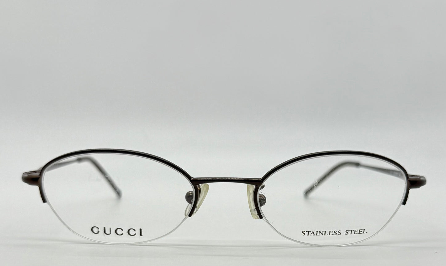 GUCCI GG 2660 7PR Y2K Vintage Half-Rim Oval Optical Frames – Italy