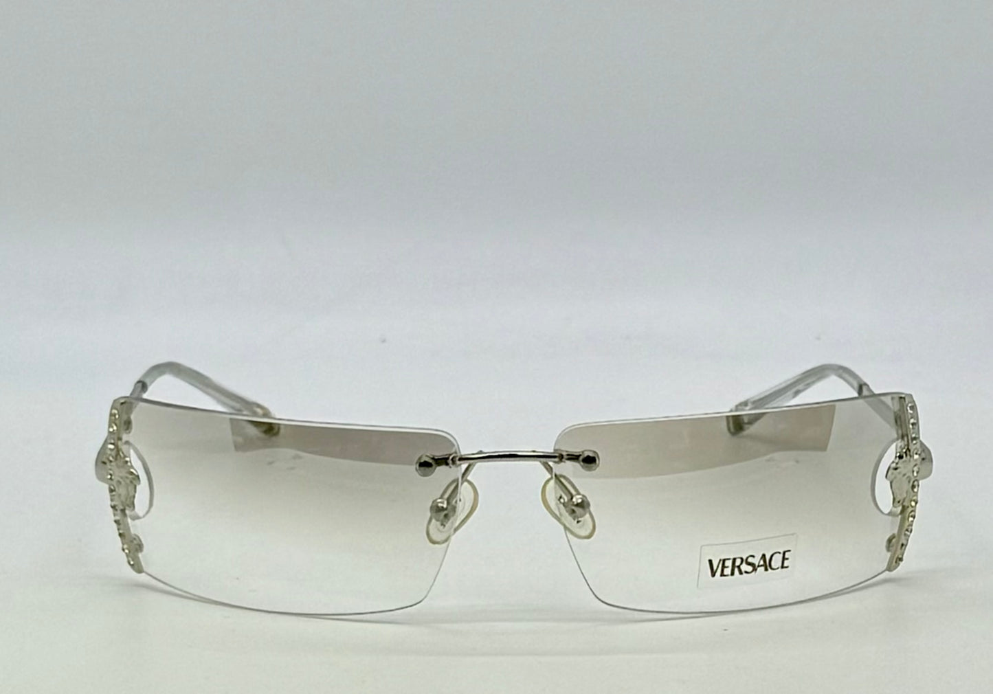 Versace N29/H 030/539 VINTAGE Rimless Shield Sunglasses-Deadstock/Collectible -UNWORN-Italy