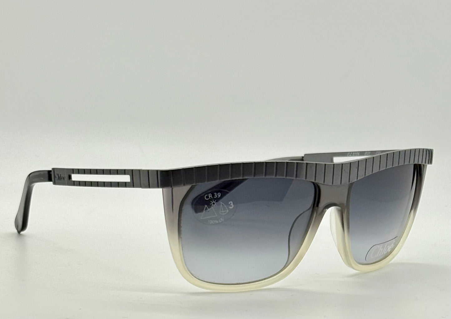 Chloé CL2186 C01-VINTAGE Shield Sunglasses-RARE/UNWORN-France-58mm-Grey Gradient
