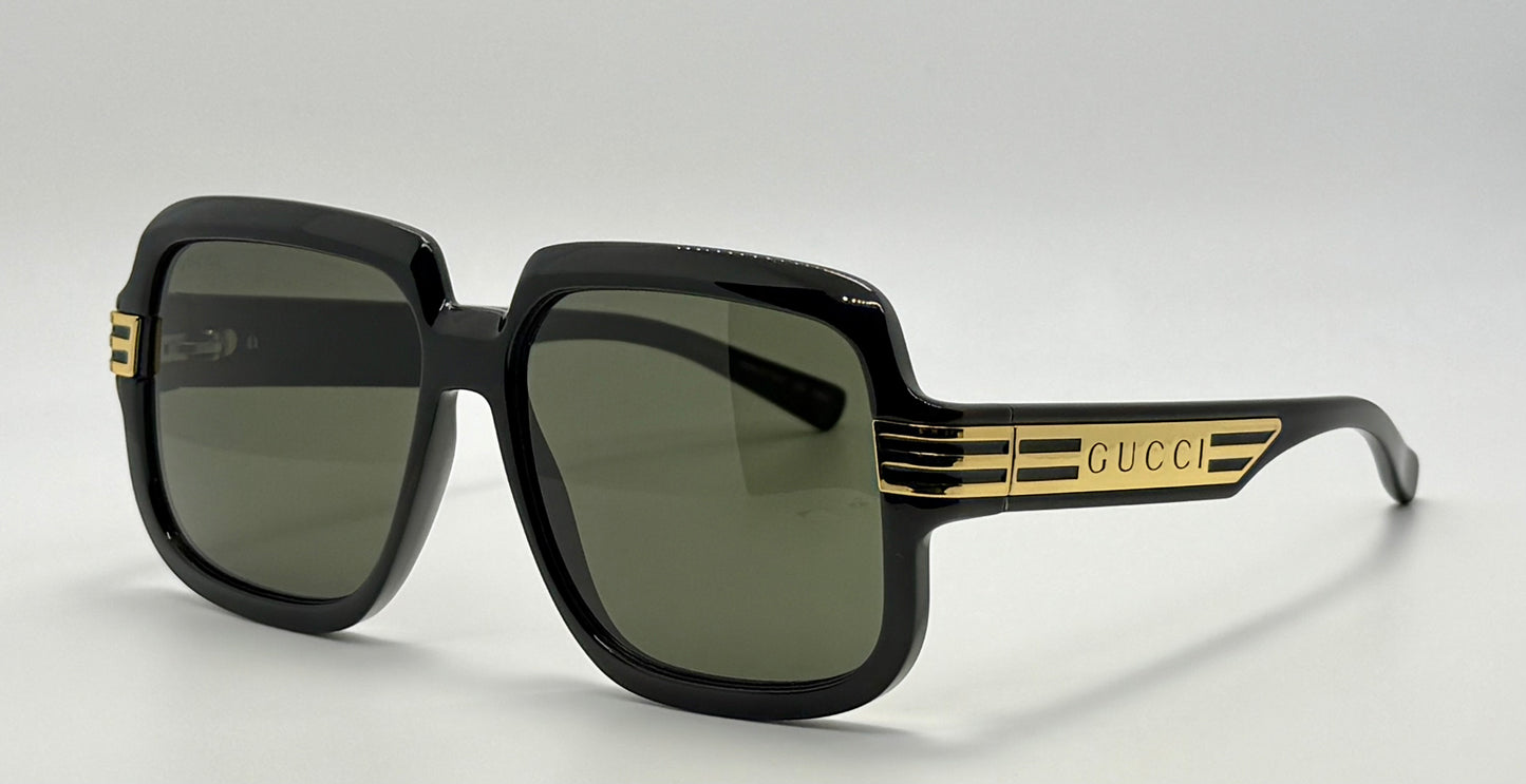 Brand New Gucci GG0979S 001 Black/Gold Sunglasses – Luxurious Statement Piece