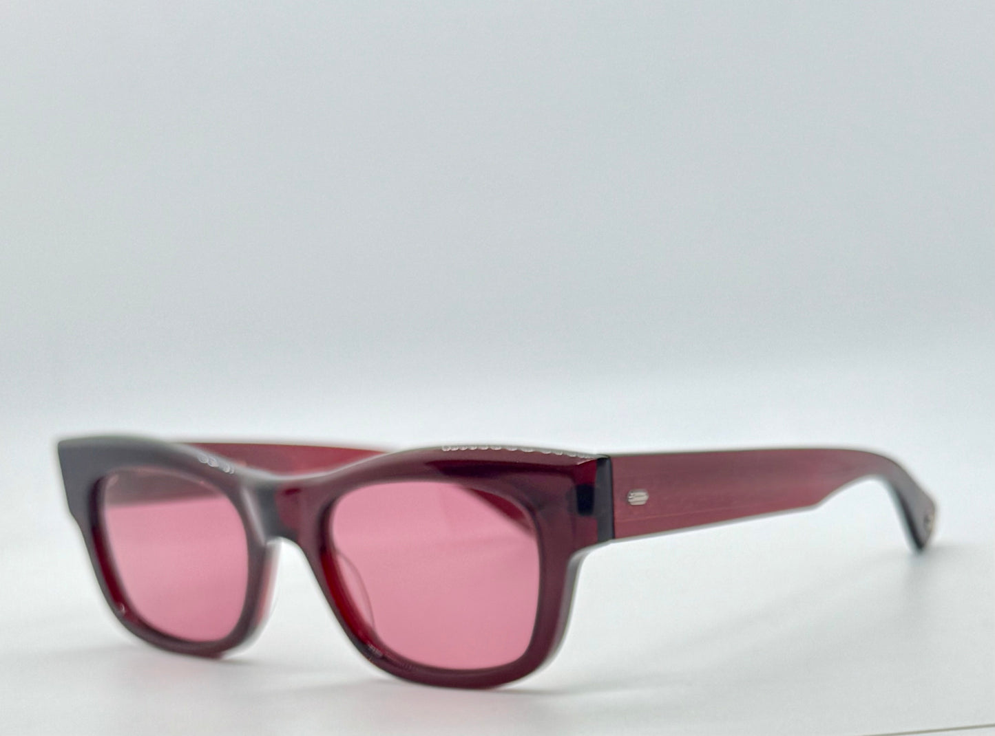 Garrett Leight WOZ MER 49[]21-Merlot Lilac Lens Sunglasses-New/Unworn-Full Kit