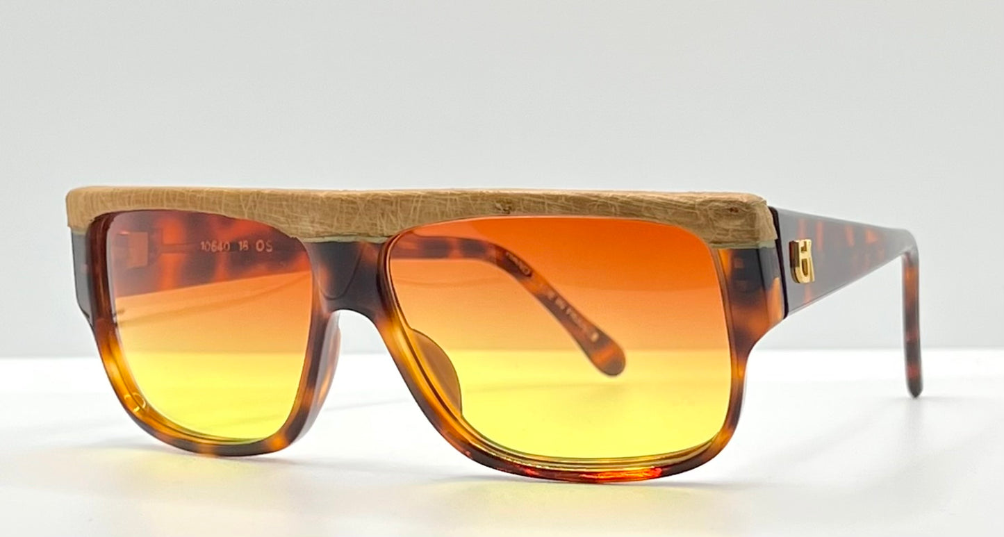 Vintage Emmanuelle Khanh 10640 Python Sunglasses – Sunburst Edition 1 of 1