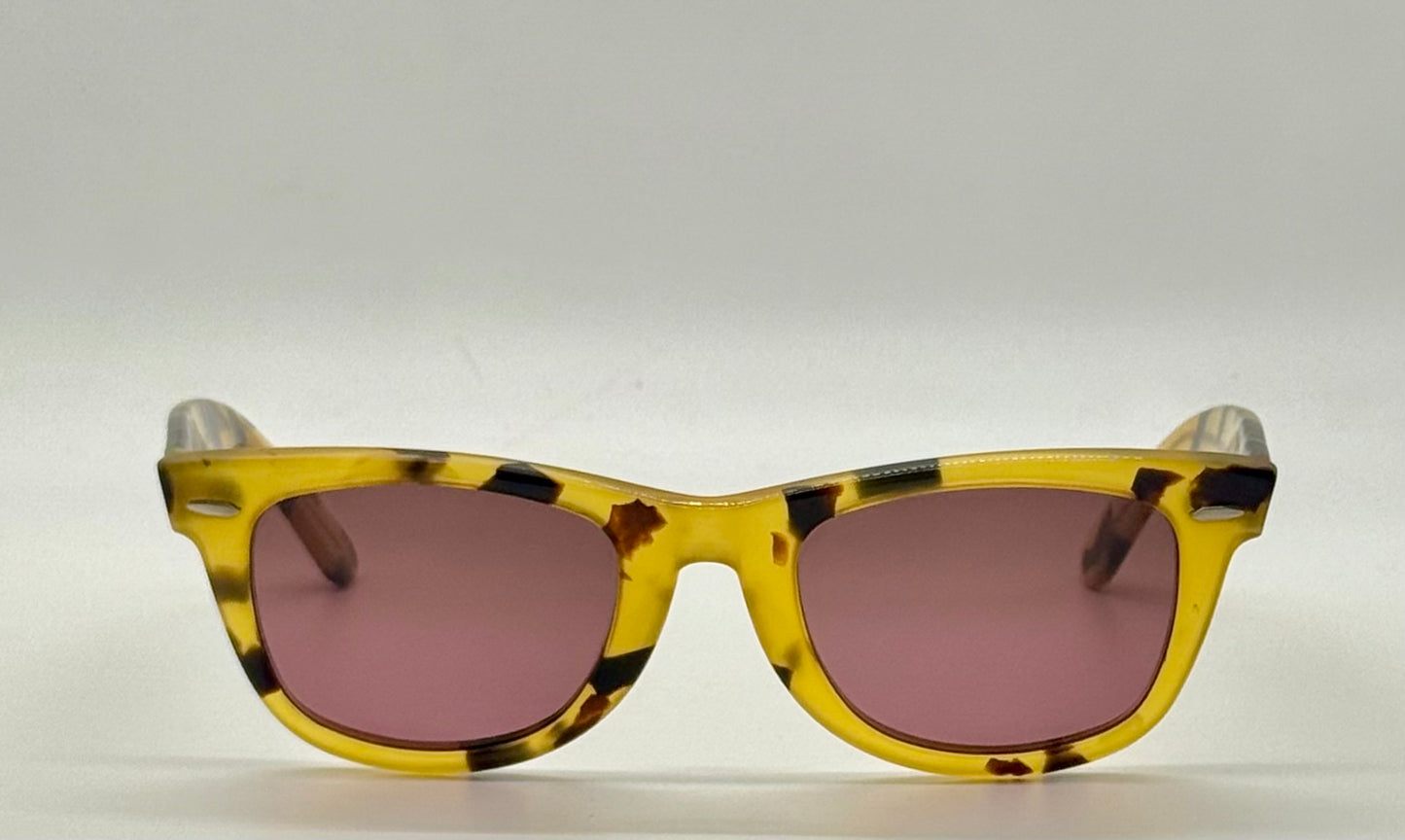 B&L Ray-Ban Wayfarer 5022 Honey Tortoise Sunglasses w/New Gradient Custom Lenses-USA