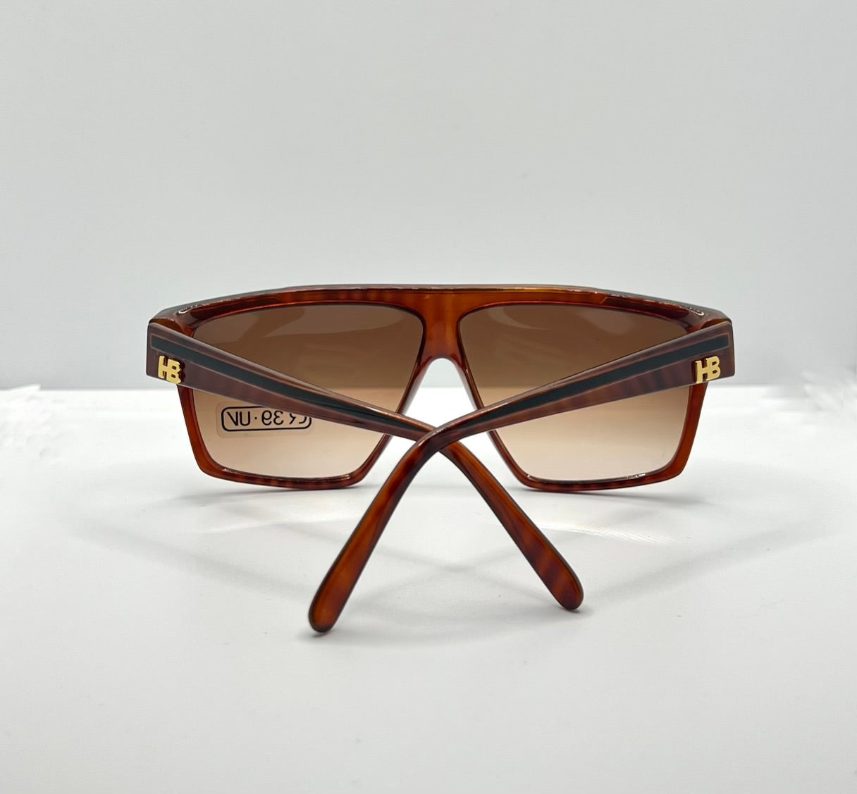 Vintage Harvé Benard 402 Sunglasses Italy K33 CR39 Tortoise Shield 60mm