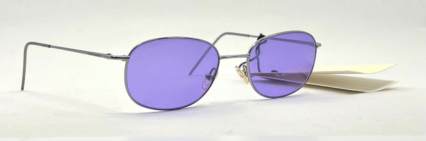 Giorgio Armani GA 22 6LB Y2k Vintage Sunglasses-New Solid Purple Custom Lenses