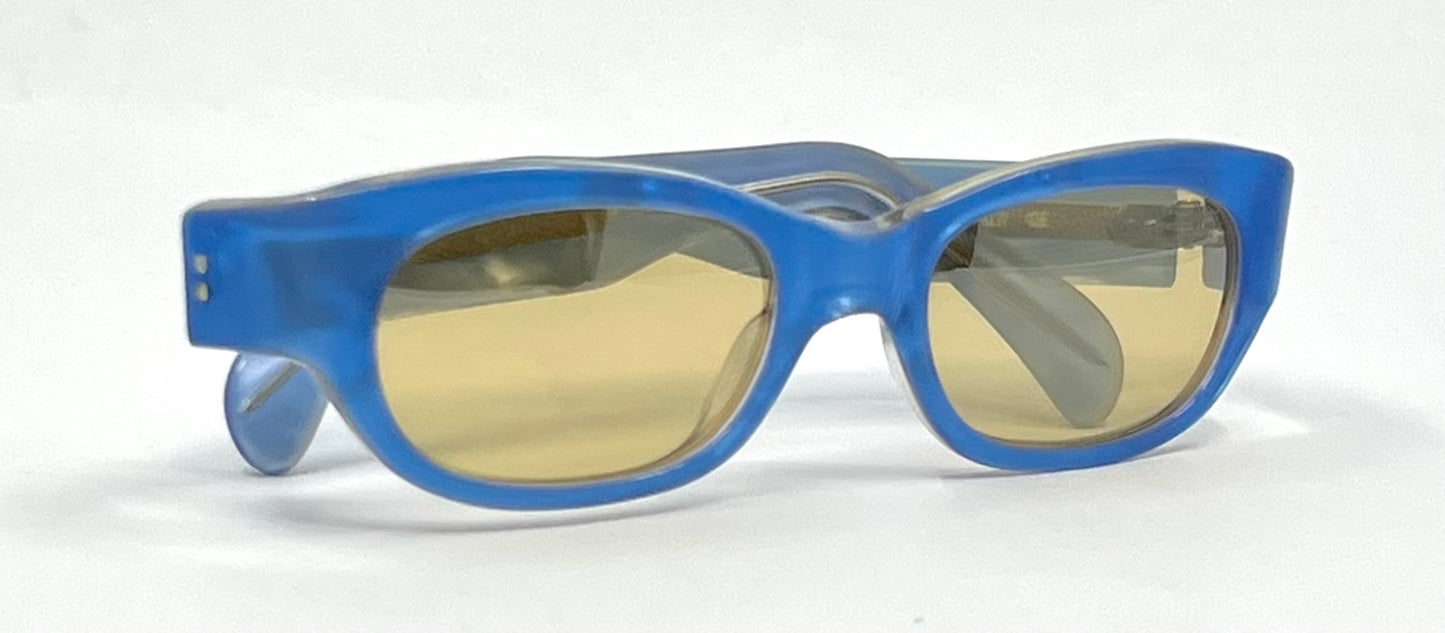 Lazi Italy Ice Blue Y2K Vintage Sunglasses-Unworn/Deadstock-Made In Italy