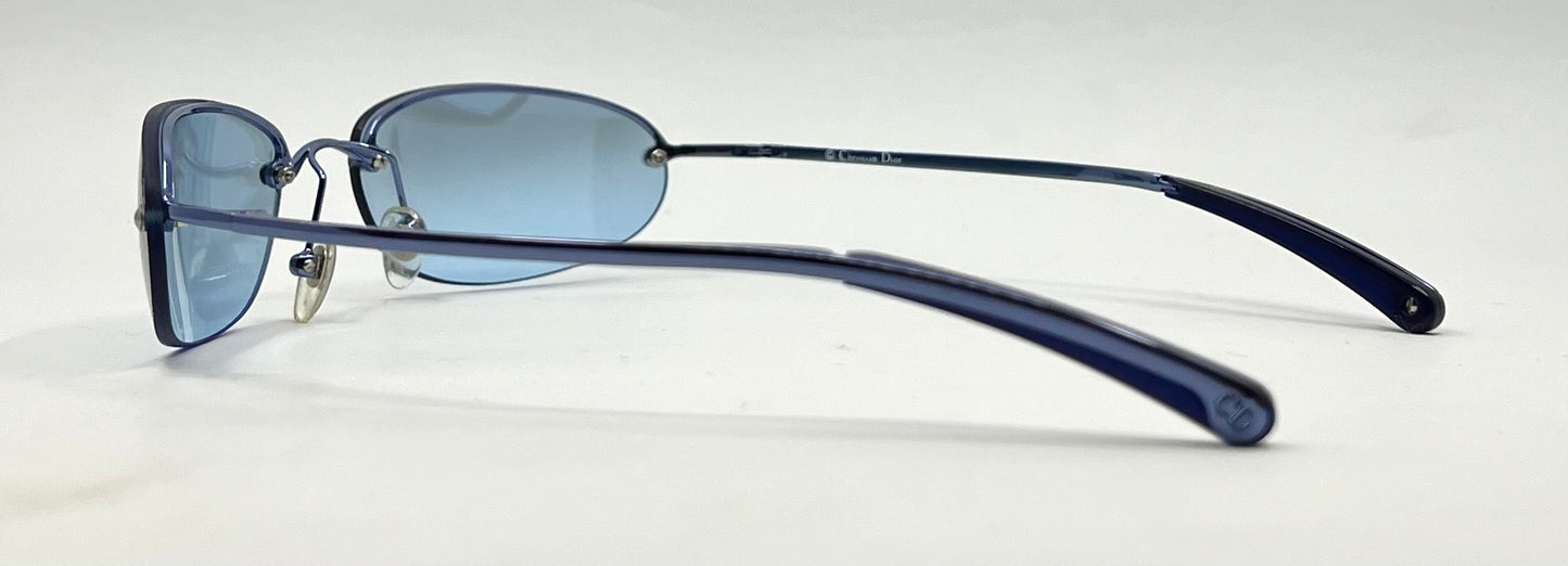 Christian Dior Minimotard 56B-Y2K Vintage Sunglasses-UNWORN w/Blue Lenses