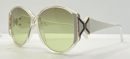 Silhouette M1192 White Crystal Vintage Sunglasses w/New Brown/Green Gradient Custom Lenses-Unworn