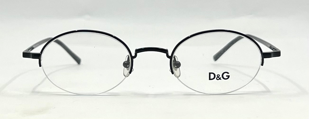 D&G Dolce & Gabbana 5058 01 m-Semi Rimless Oval Glasses Frame-UNWORN 47-21 135