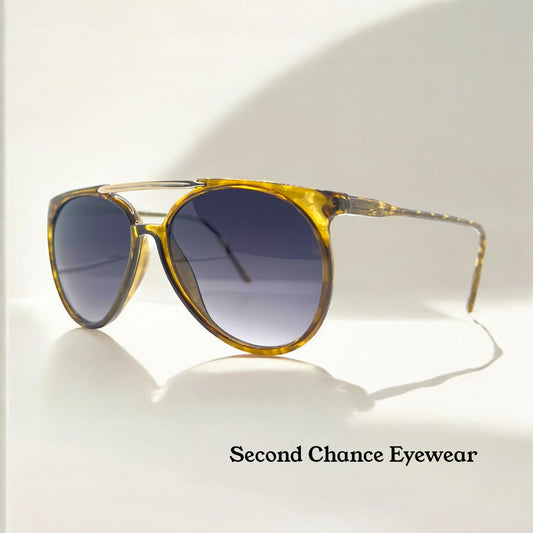 Carrera 5332 12 Vintage Sunglasses-Amber Aviator w/ New Custom Gradient Lenses