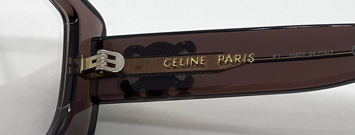 Celine Triomphe CL50146I Brown Cat Eye Eyeglasses Unworn-Full Kit-Italy