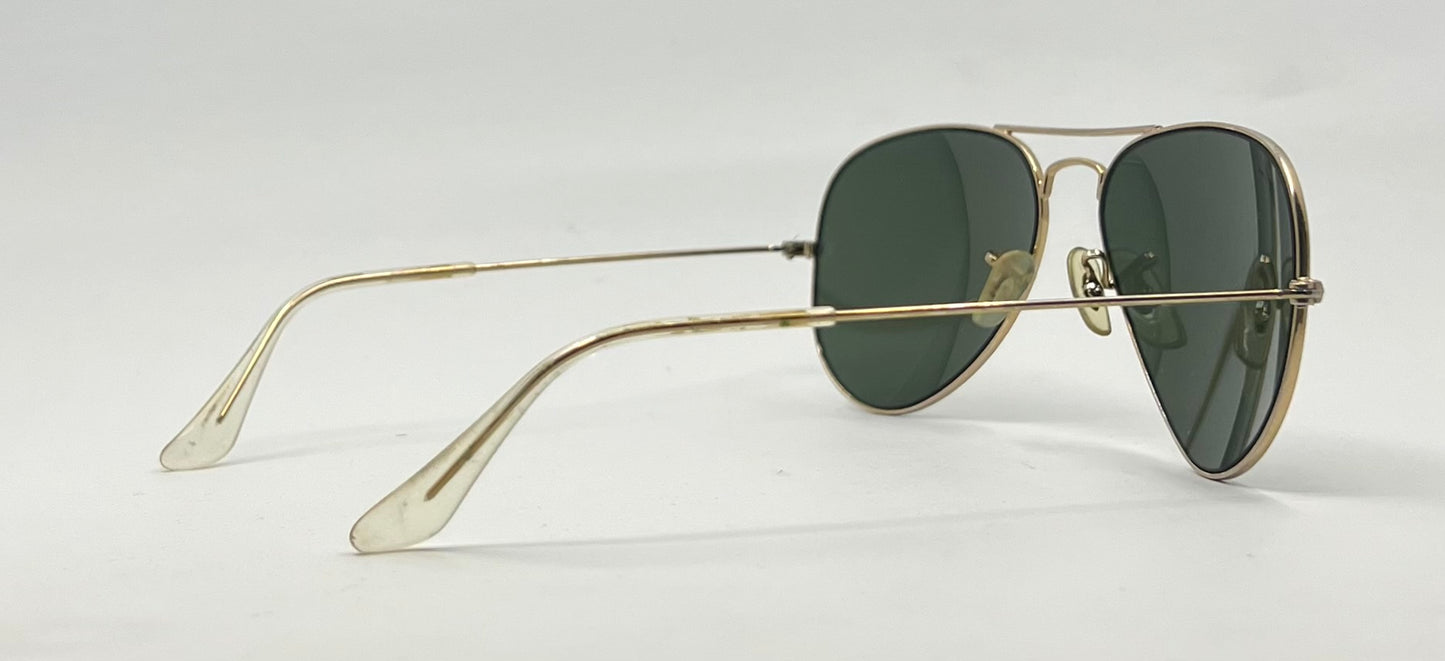Ray-Ban Aviator Classic RB3025 Gold G-15 58mm Deadstock Unworn Full Kit