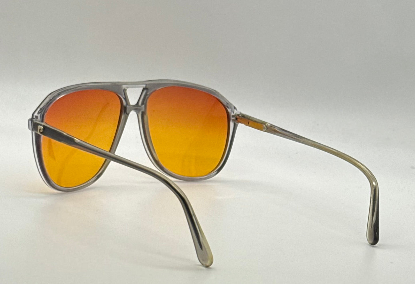 Pierre Cardin Boutique Smoke Vintage Aviator-New Sunset Gradient Custom Lenses-59mm