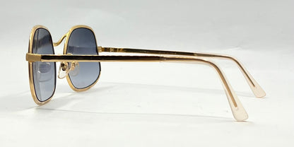 RPS Italy Gold Metal Vintage Sunglasses-New Blue Gradient Custom Tinted Lesnes