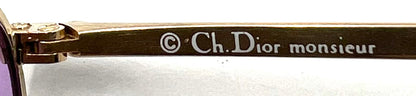 Christian Dior 2172 Monsieur Folding Gold 52-22 Purple Lenses