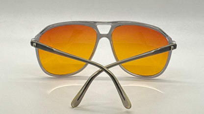 Pierre Cardin Boutique Smoke Vintage Aviator-New Sunset Gradient Custom Lenses-59mm