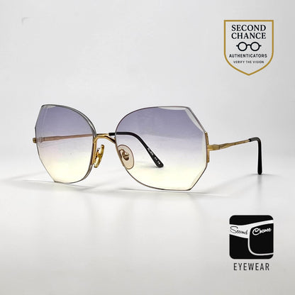 THIRA 62 Vintage 70s Frame-Rimless Geometric Sunglasses-Unworn-France