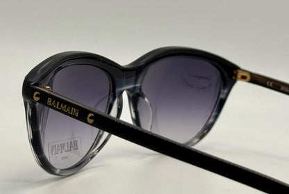 BRAND NEW/UWORN Deadstock Balmain BL 2007 Sunglasses – Made in France, Black/Smoky Grey