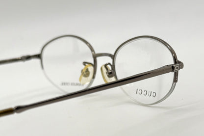 Gucci GG 2663 Half-Rim Stainless Steel Frames-Y2K Vintage-47mm-Italy