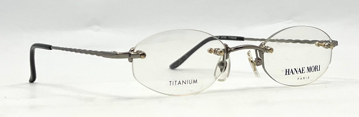 Hanae Mori Paris HP7305 Y2K Minimalist Rimless Titanium Glasses Japan Unworn