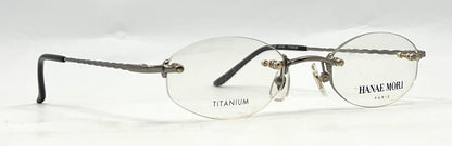 Hanae Mori Paris HP7305 Y2K Minimalist Rimless Titanium Glasses Japan Unworn