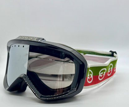 Gucci Web Stripe Ski Goggles-Black GG Logo-Deadstock Full KitaAlpine Capsule-Rare