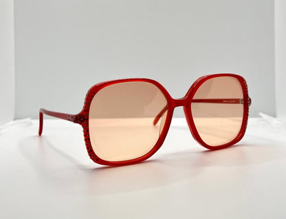 Anglo American Eyewear MOD. 11560X 20 – Red Oversized Sunglasses-Deadstock – All Original – Made in England