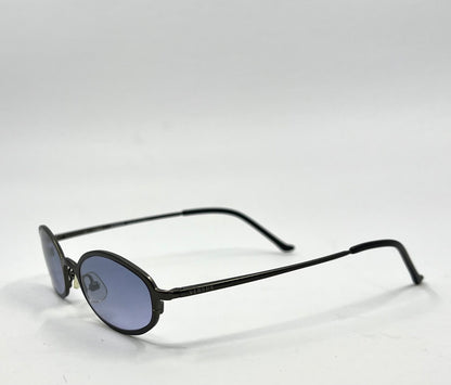 Versus by Versace Titanium Oval Sunglasses w/New Blue Tinted Custom Lenses/47-18mm