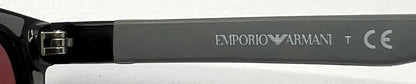 Emporio Armani EA 3164 Black Sunglasses w/New Grey-Red Custom Gradient Lenses-56mm
