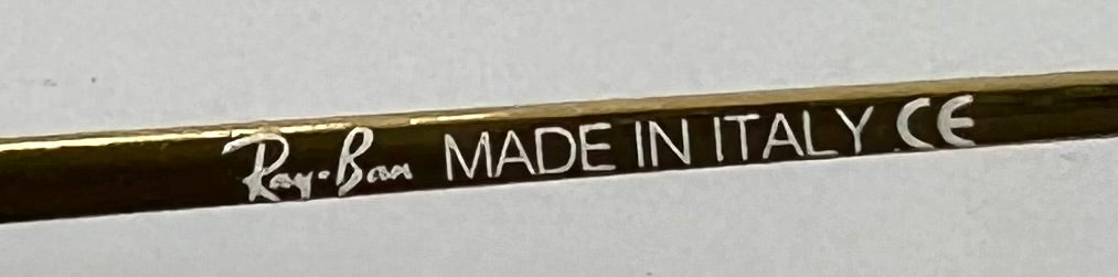 Ray-Ban RB8020 ORBS 001 Gold Oval Sunglasses-Green G-15 Glass-59mm-Italy