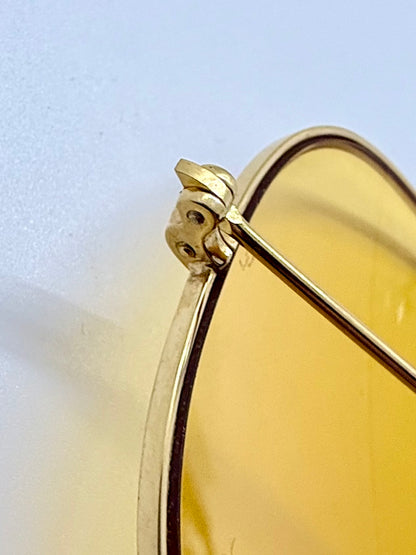 B&L Ray-Ban Shooter Arista Gold 62-8 Ambermatic USA Vintage Sunglasses Case