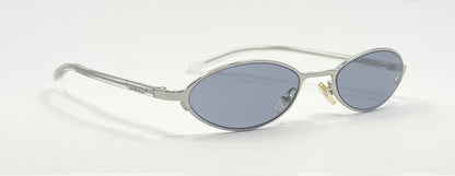 Gucci GG1608/S 8S7 Y2K Vintage Oval Sunglasses-New Solid Blue Tinted Custom Lenses