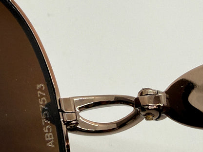 BVLGARI 6025-B Sunglasses-Crystal Temple-Brown Gradient Lenses-Unworn-Italy-60mm