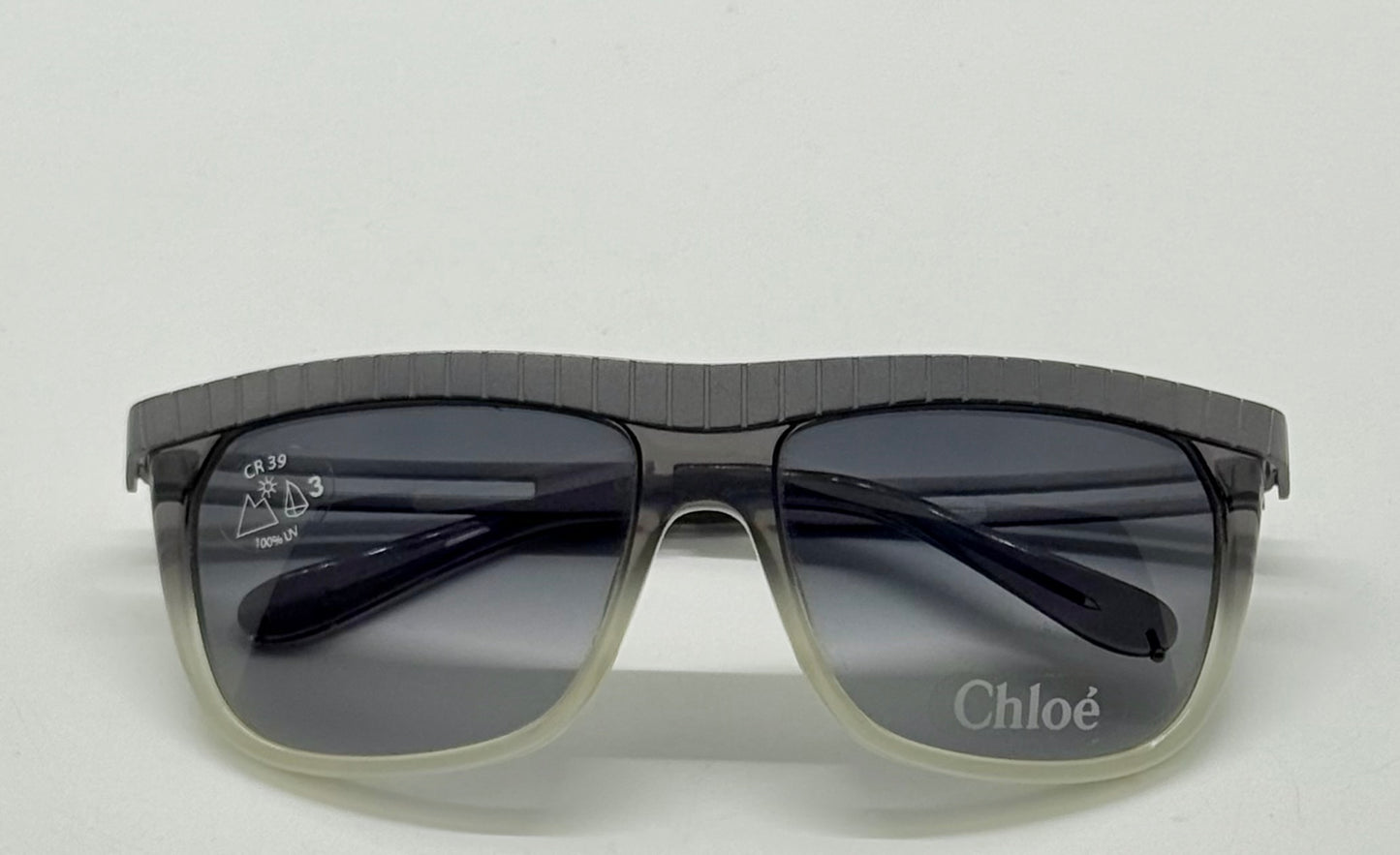 Chloé CL2186 C01-VINTAGE Shield Sunglasses-RARE/UNWORN-France-58mm-Grey Gradient