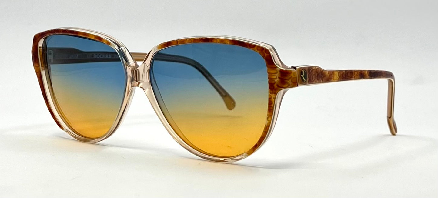 Rochas Paris EJ 4604 Vintage Sunglasses-New Custom Gradient Lenses-Handmade France