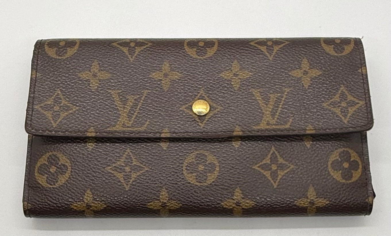 Louis Vuitton Vintage Monogram Long Wallet Clutch Brown-Authentic-France