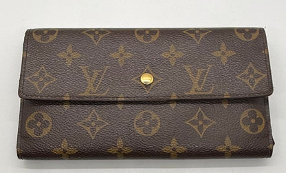 Louis Vuitton Vintage Monogram Long Wallet Clutch Brown-Authentic-France