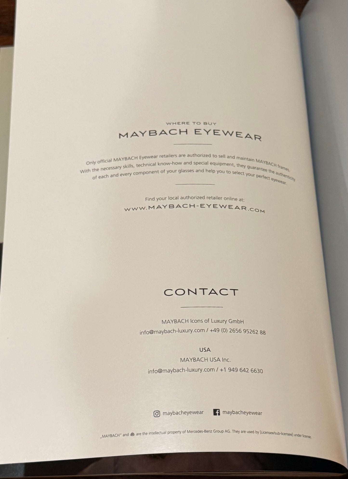 Maybach Eyewear Collection Vol XII Catalog Rare Luxury Optical Book
