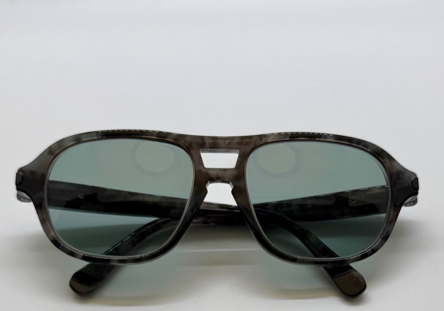 Brioni BR00010 003 Sunglasses – Unworn, Full Kit with Custom Berko’s Designs Aquamarine Lenses