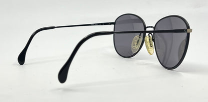 Zeiss 6595 4202 Vintage Sunglasses-New Solid Black Second Chance Custom Lenses-Unworn